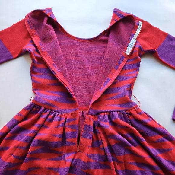Vintage l. Magnin Rudi Gernreich Purple Red Long Sleeve Dress 10 - Picture 13 of 16